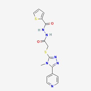 N'-(2-{[4-methyl-5-(pyridin-4-yl)-4H-1,2,4-triazol-3-yl]sulfanyl}acetyl)thiophene-2-carbohydrazide