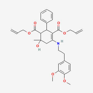 Diallyl 4-[(3,4-dimethoxyphenethyl)amino]-6-hydroxy-6-methyl-2-phenyl-3-cyclohexene-1,3-dicarboxylate