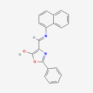 (4Z)-4-[(naphthalen-1-ylamino)methylidene]-2-phenyl-1,3-oxazol-5-one