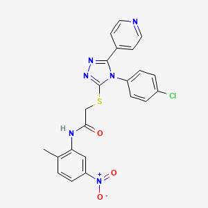 2-{[4-(4-chlorophenyl)-5-(pyridin-4-yl)-4H-1,2,4-triazol-3-yl]sulfanyl}-N-(2-methyl-5-nitrophenyl)acetamide