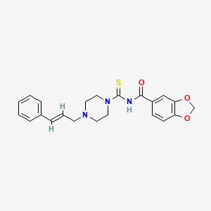 N-({4-[(2E)-3-phenylprop-2-en-1-yl]piperazin-1-yl}carbonothioyl)-1,3-benzodioxole-5-carboxamide