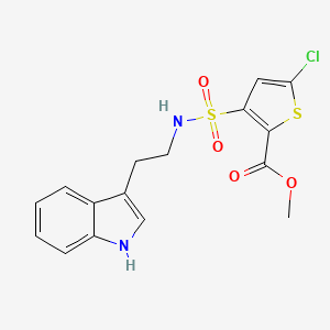 molecular formula C16H15ClN2O4S2 B10863080 methyl 5-chloro-3-{[2-(1H-indol-3-yl)ethyl]sulfamoyl}thiophene-2-carboxylate 