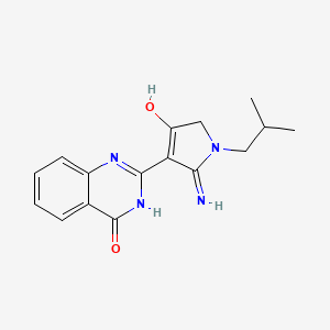 molecular formula C16H18N4O2 B10863093 2-(2-Amino-1-isobutyl-4-oxo-4,5-dihydro-1H-pyrrol-3-YL)-4(3H)-quinazolinone 