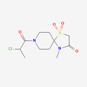 8-(2-Chloropropanoyl)-4-methyl-1lambda~6~-thia-4,8-diazaspiro[4.5]decane-1,1,3-trione