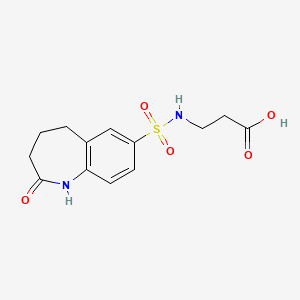 3-(2-oxo-2,3,4,5-tetrahydro-1H-1-benzazepine-7-sulfonamido)propanoic acid