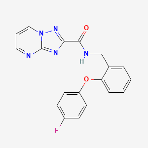 molecular formula C19H14FN5O2 B10863125 N-[2-(4-fluorophenoxy)benzyl][1,2,4]triazolo[1,5-a]pyrimidine-2-carboxamide 