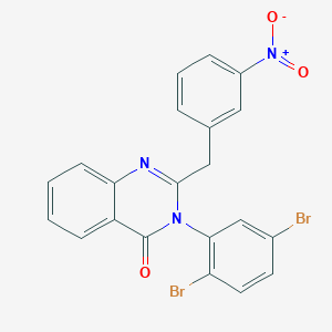 molecular formula C21H13Br2N3O3 B10863137 3-(2,5-dibromophenyl)-2-(3-nitrobenzyl)quinazolin-4(3H)-one 