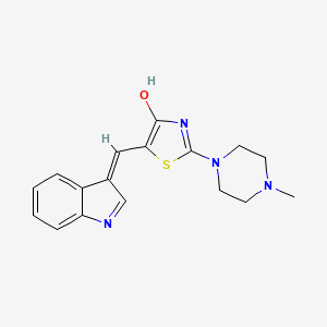 (5E)-5-(1H-indol-3-ylmethylidene)-2-(4-methylpiperazin-1-yl)-1,3-thiazol-4(5H)-one