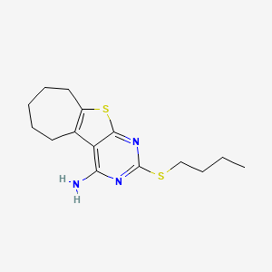 2-(butylsulfanyl)-6,7,8,9-tetrahydro-5H-cyclohepta[4,5]thieno[2,3-d]pyrimidin-4-amine