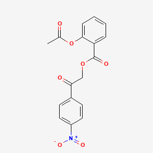 2-(4-Nitrophenyl)-2-oxoethyl 2-(acetyloxy)benzoate