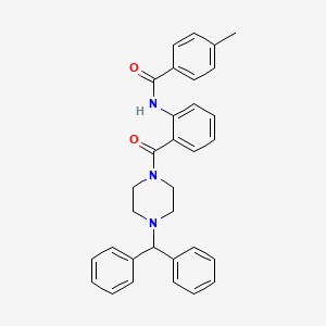 N-(2-{[4-(diphenylmethyl)piperazin-1-yl]carbonyl}phenyl)-4-methylbenzamide