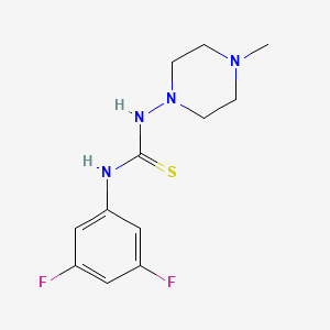 molecular formula C12H16F2N4S B10863280 1-(3,5-Difluorophenyl)-3-(4-methylpiperazin-1-yl)thiourea 