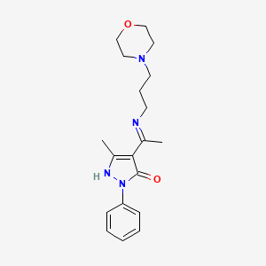 (4Z)-5-methyl-4-(1-{[3-(morpholin-4-yl)propyl]amino}ethylidene)-2-phenyl-2,4-dihydro-3H-pyrazol-3-one