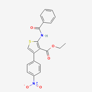 Ethyl 4-(4-nitrophenyl)-2-[(phenylcarbonyl)amino]thiophene-3-carboxylate