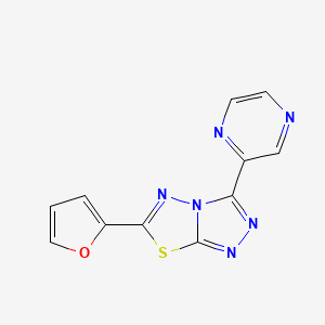 6-(Furan-2-yl)-3-(pyrazin-2-yl)[1,2,4]triazolo[3,4-b][1,3,4]thiadiazole