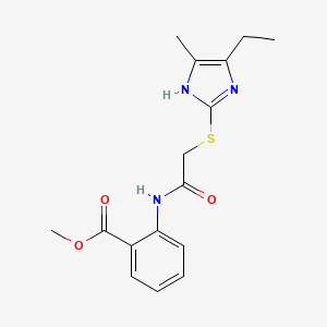 methyl 2-({[(5-ethyl-4-methyl-1H-imidazol-2-yl)sulfanyl]acetyl}amino)benzoate