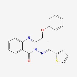 2-(phenoxymethyl)-3-{[(1E)-1-(thiophen-2-yl)ethylidene]amino}quinazolin-4(3H)-one