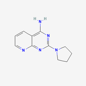 molecular formula C11H13N5 B10863337 2-(Pyrrolidin-1-yl)pyrido[2,3-d]pyrimidin-4-amine 