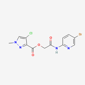 2-[(5-bromopyridin-2-yl)amino]-2-oxoethyl 4-chloro-1-methyl-1H-pyrazole-3-carboxylate