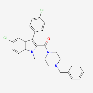 (4-benzylpiperazin-1-yl)[5-chloro-3-(4-chlorophenyl)-1-methyl-1H-indol-2-yl]methanone