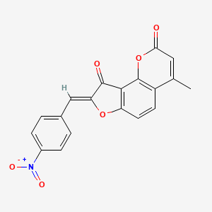 (8Z)-4-methyl-8-(4-nitrobenzylidene)-2H-furo[2,3-h]chromene-2,9(8H)-dione