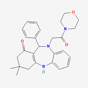 3,3-dimethyl-10-[2-(morpholin-4-yl)-2-oxoethyl]-11-phenyl-2,3,4,5,10,11-hexahydro-1H-dibenzo[b,e][1,4]diazepin-1-one