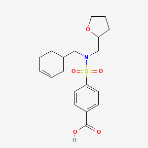 4-[(Cyclohex-3-en-1-ylmethyl)(tetrahydrofuran-2-ylmethyl)sulfamoyl]benzoic acid