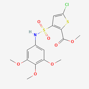 molecular formula C15H16ClNO7S2 B10863396 Methyl 5-chloro-3-[(3,4,5-trimethoxyphenyl)sulfamoyl]thiophene-2-carboxylate 