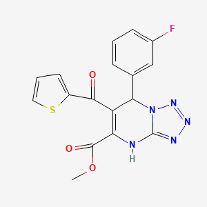 Methyl 7-(3-fluorophenyl)-6-(thiophen-2-ylcarbonyl)-4,7-dihydrotetrazolo[1,5-a]pyrimidine-5-carboxylate