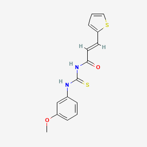 (2E)-N-[(3-methoxyphenyl)carbamothioyl]-3-(thiophen-2-yl)prop-2-enamide