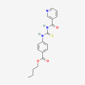 molecular formula C18H19N3O3S B10863426 Butyl 4-{[(pyridin-3-ylcarbonyl)carbamothioyl]amino}benzoate 