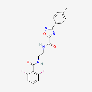 N-(2-{[(2,6-difluorophenyl)carbonyl]amino}ethyl)-3-(4-methylphenyl)-1,2,4-oxadiazole-5-carboxamide