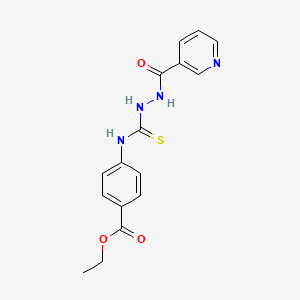 Ethyl 4-({[2-(pyridin-3-ylcarbonyl)hydrazinyl]carbonothioyl}amino)benzoate