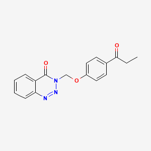 3-[(4-propanoylphenoxy)methyl]-1,2,3-benzotriazin-4(3H)-one