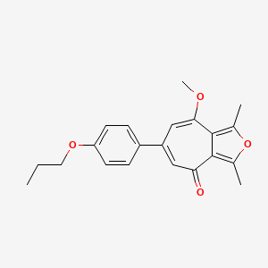 8-methoxy-1,3-dimethyl-6-(4-propoxyphenyl)-4H-cyclohepta[c]furan-4-one