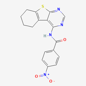 4-nitro-N-(5,6,7,8-tetrahydro[1]benzothieno[2,3-d]pyrimidin-4-yl)benzamide