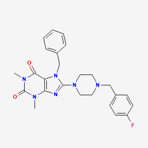 7-benzyl-8-[4-(4-fluorobenzyl)piperazin-1-yl]-1,3-dimethyl-3,7-dihydro-1H-purine-2,6-dione