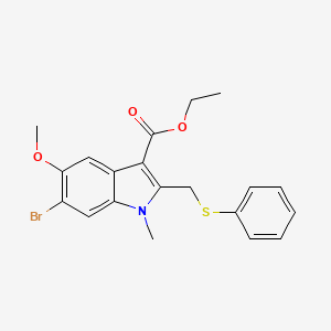 Ethyl 6-bromo-5-methoxy-1-methyl-2-[(phenylsulfanyl)methyl]-1H-indole-3-carboxylate