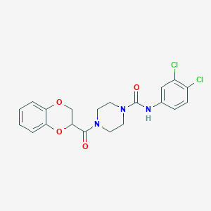 N-(3,4-dichlorophenyl)-4-(2,3-dihydro-1,4-benzodioxin-2-ylcarbonyl)piperazine-1-carboxamide