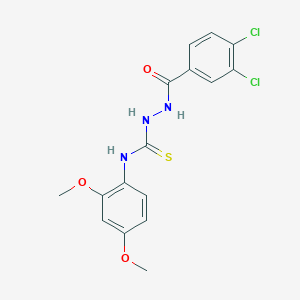 2-[(3,4-dichlorophenyl)carbonyl]-N-(2,4-dimethoxyphenyl)hydrazinecarbothioamide