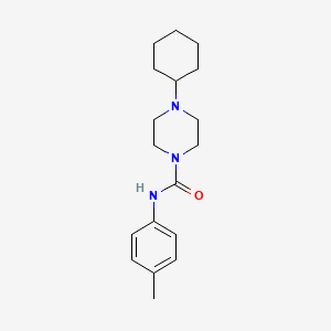 molecular formula C18H27N3O B10863609 4-cyclohexyl-N-(4-methylphenyl)piperazine-1-carboxamide 