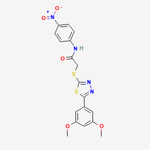 2-{[5-(3,5-dimethoxyphenyl)-1,3,4-thiadiazol-2-yl]sulfanyl}-N-(4-nitrophenyl)acetamide