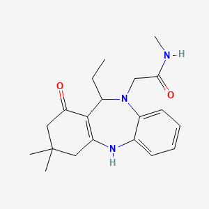 2-(11-ethyl-3,3-dimethyl-1-oxo-1,2,3,4,5,11-hexahydro-10H-dibenzo[b,e][1,4]diazepin-10-yl)-N-methylacetamide