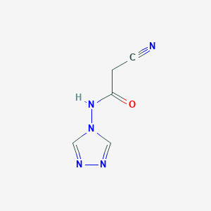 molecular formula C5H5N5O B10863646 2-Cyano-N-(4H-1,2,4-triazol-4-yl)acetamide 