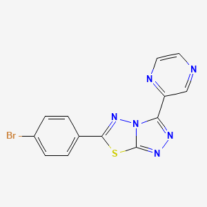 6-(4-Bromophenyl)-3-(pyrazin-2-yl)[1,2,4]triazolo[3,4-b][1,3,4]thiadiazole