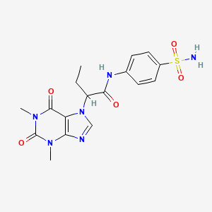 2-(1,3-dimethyl-2,6-dioxo-1,2,3,6-tetrahydro-7H-purin-7-yl)-N-(4-sulfamoylphenyl)butanamide