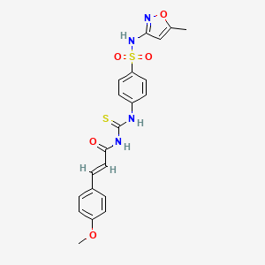 4-{3-[3-(4-Methoxy-phenyl)-acryloyl]-thioureido}-N-(5-methyl-isoxazol-3-yl)-benzenesulfonamide