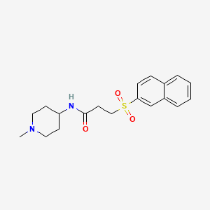 N-(1-methylpiperidin-4-yl)-3-(naphthalen-2-ylsulfonyl)propanamide