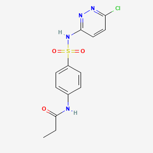 N-{4-[(6-chloropyridazin-3-yl)sulfamoyl]phenyl}propanamide