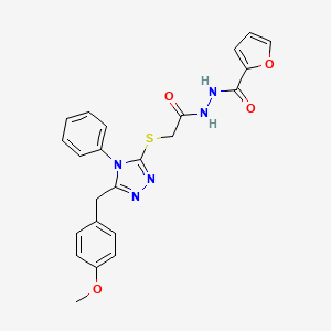 N'-(2-{[5-(4-methoxybenzyl)-4-phenyl-4H-1,2,4-triazol-3-yl]sulfanyl}acetyl)furan-2-carbohydrazide